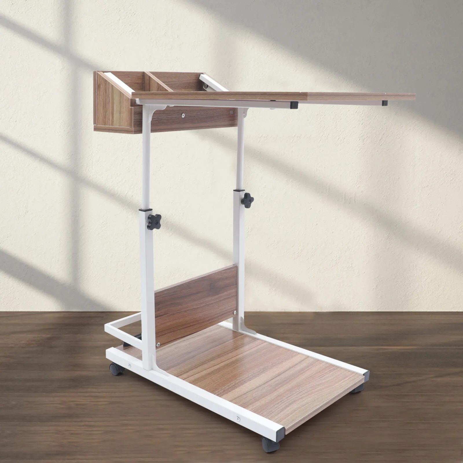 

Coffee Tray C Table Couch Table Adjustable Height Bed Side Table with Wheels