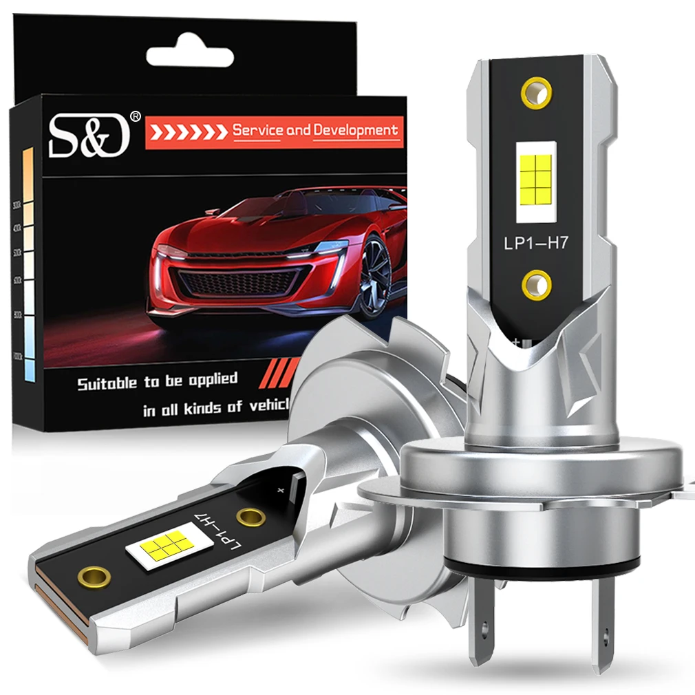

2pcs H7 Led Lights 15000LM For Car LED Headlight Bulb Led H7 Canbus 6500K Super Bright Fanless Plug&Play