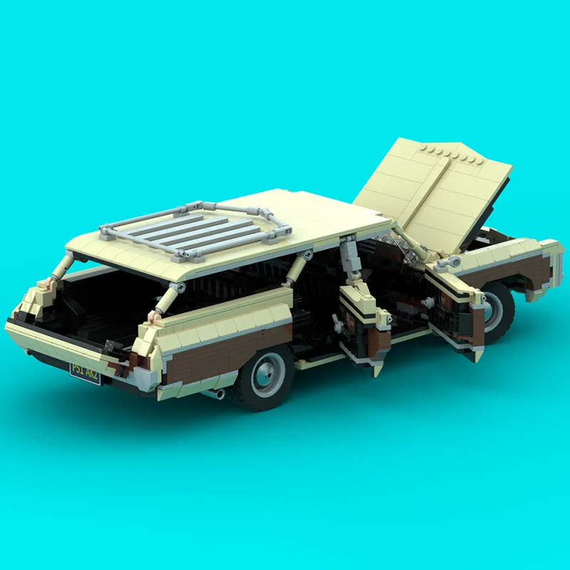 Zestaw Klocków Technicznych Champion Speed Cars Model Moc, Modułowy Model Station Wagon, Technologia, Klocki Modułowe, Zestaw Świąteczny, Zabawka DIY, Prezent