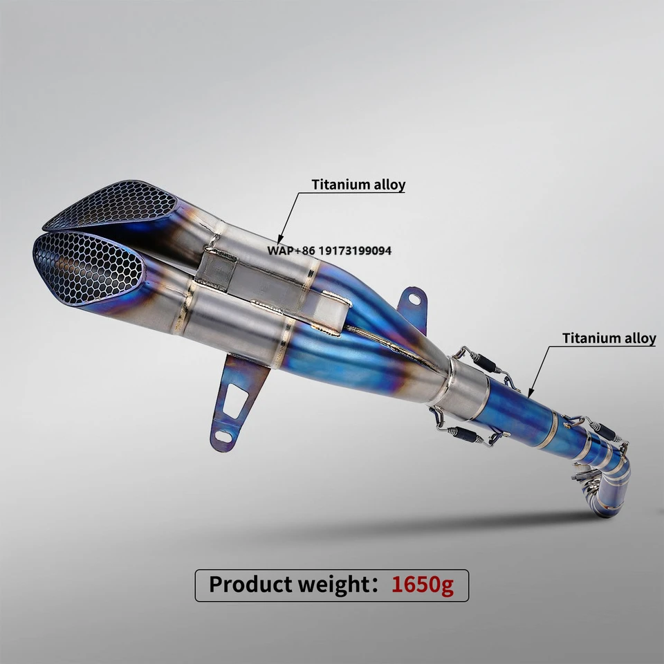 368G Motorcycle Exhaust System Blue Ti. Alloy Modification with Gemini Ti. Carbon Muffler Mainland China 2026-