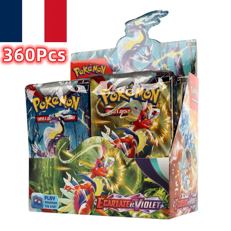 360 Stück Französisch Pokémon TCG: scharlachrote violette Booster Box Pokemon Karte 36er Pack Box