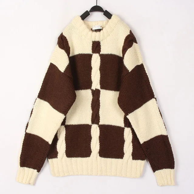 

Винтажный осенне-зимний вязаный шерстяной свитер-кардиган женский, с ажурным узором, ручной вязки, с круглым вырезом, длинными рукавами, стандартный крой