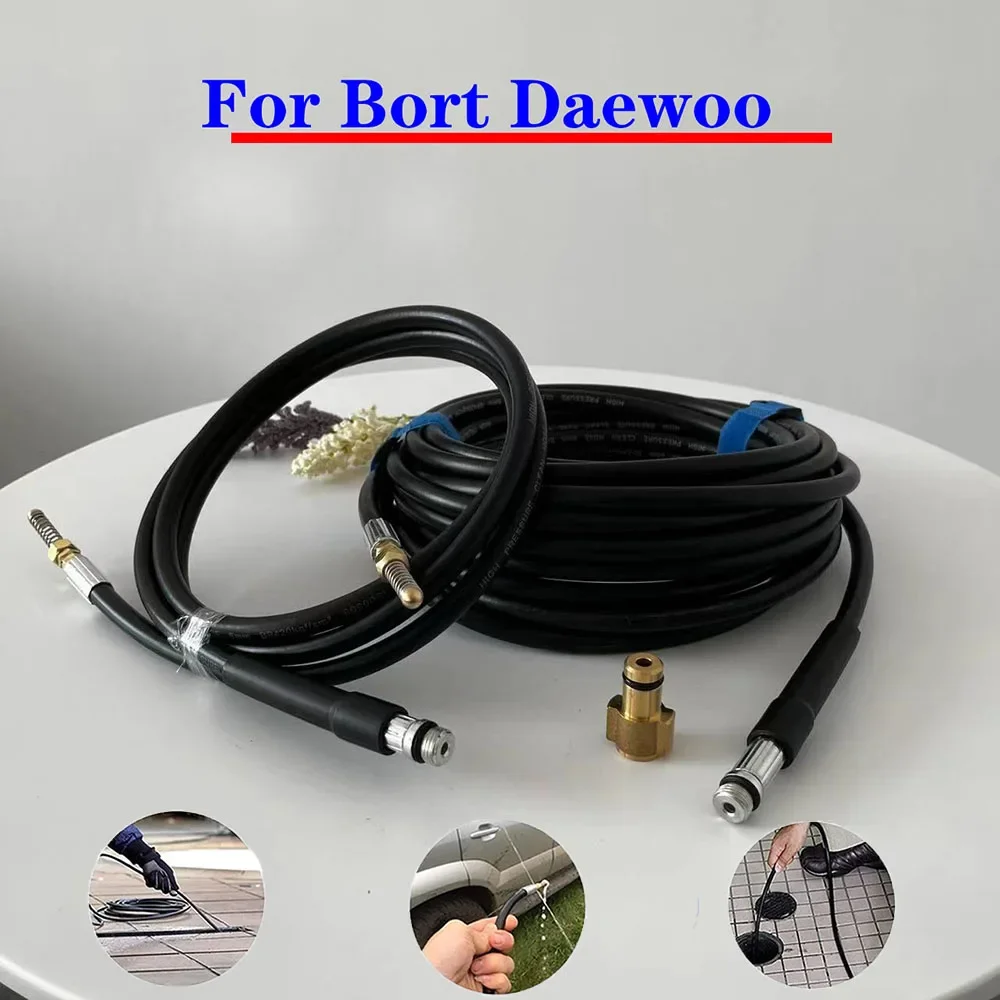 

High Pressure Washer Hose Sewer Drain Water Cleaning Hose Pipe for Elitech Bort Daewoo Patrio Pipe Clogging Jet Washer Hose Cord