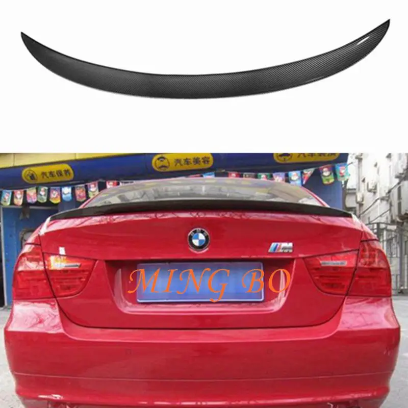 

FOR BMW 3 Series E90 318i 320i 325i 330i 2005--2012 Sedan Accessories real carbon fiber Trunk Rear Spoiler P style