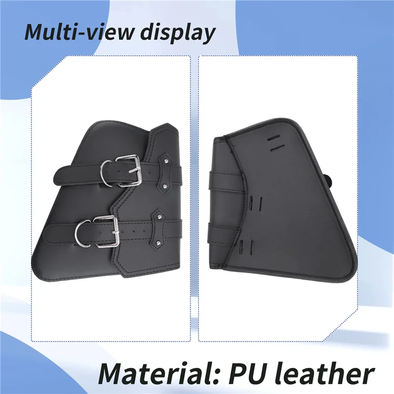 

Leading-Edge-2Pcs Universal Motorcycle Bags PU Leather Saddle Bag For Sportster XL883 XL1200 Cruiser Side Storage Tool Pouche
