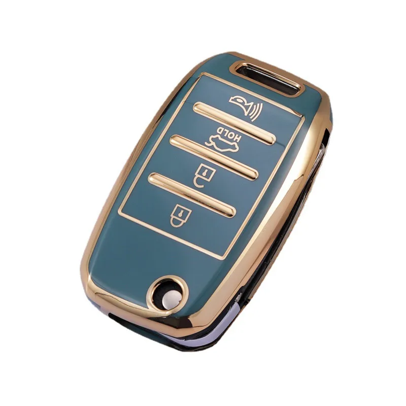 4 Buttons TPU Car Key Case Cover for Kia Soul 2014 2015 2016 2018 2019 Sportage 2015 2016 2018 Optima 2017 2018 Sorento Forte