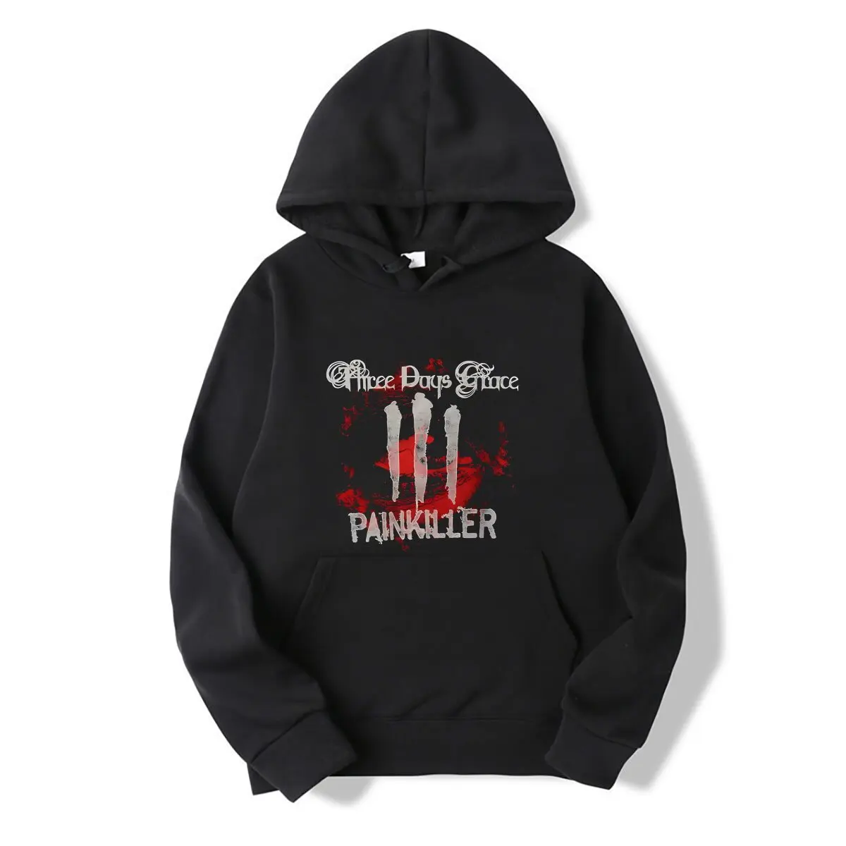 

BLACK Clothing Harajuku anime clothes hoody graphic hoody THREE DAYS GRACE PAIN KILLER Hooded sweatshirt