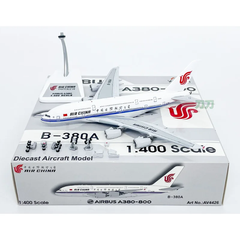 AV 1/400 Scale China International Airlines A380-800 B-380A Die-cast Alloy Aircraft Model Collectible Decorative Ornament