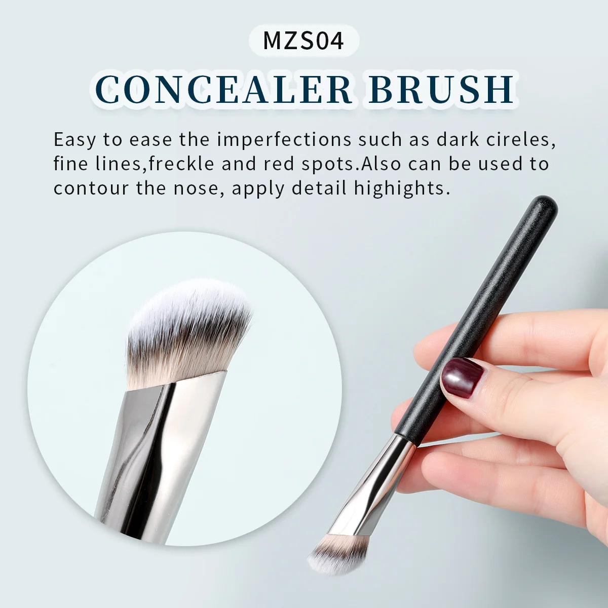 OVW Angled Liquid Foundation Brushes Synthetic Hair Concealer Powder Contour Blush Highlighter Makeup Brush