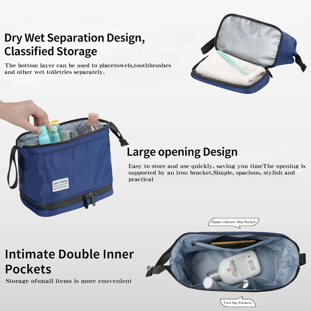 Hanging Men's Toiletry Bag Large Waterproof Cosmetic Bags Travel Organizer Lady Toiletries Makeup Toilet Foldable Bathroom Kit