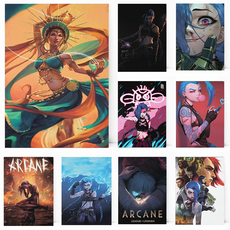 Affiche de personnage de la ligue des légendes d'arcane Vintage, peinture sur toile, affiches et imprimés, images d'art murales pour chambre, décoration de maison, cadeaux