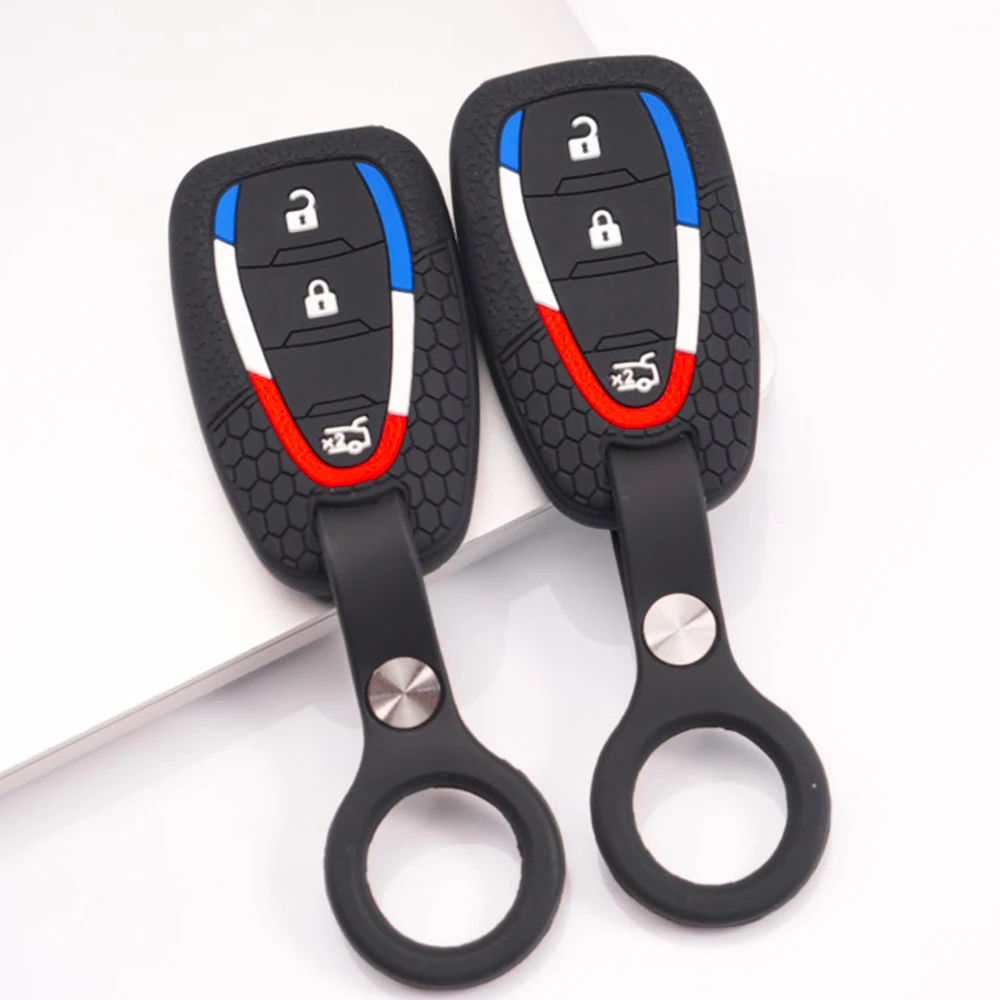 Protective Key Cover With Keychain For Chevrolet Cruze Aveo Cavalier Monza Malibu Captiva Equinox Trax Sail Orlando Spark