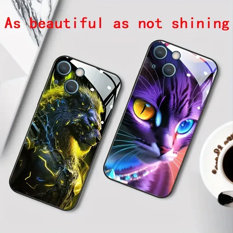 Luxury Anime Cartoon LED Flash Case Phone Case For Samsung Galaxay Z fold 6 5 4 ZFold 6 Zfold4 Cases Luminous Glass Cover Fundas