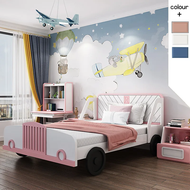 Children's furniture solid wood creative cot daughter nursery furniture car bed kindergarten bed