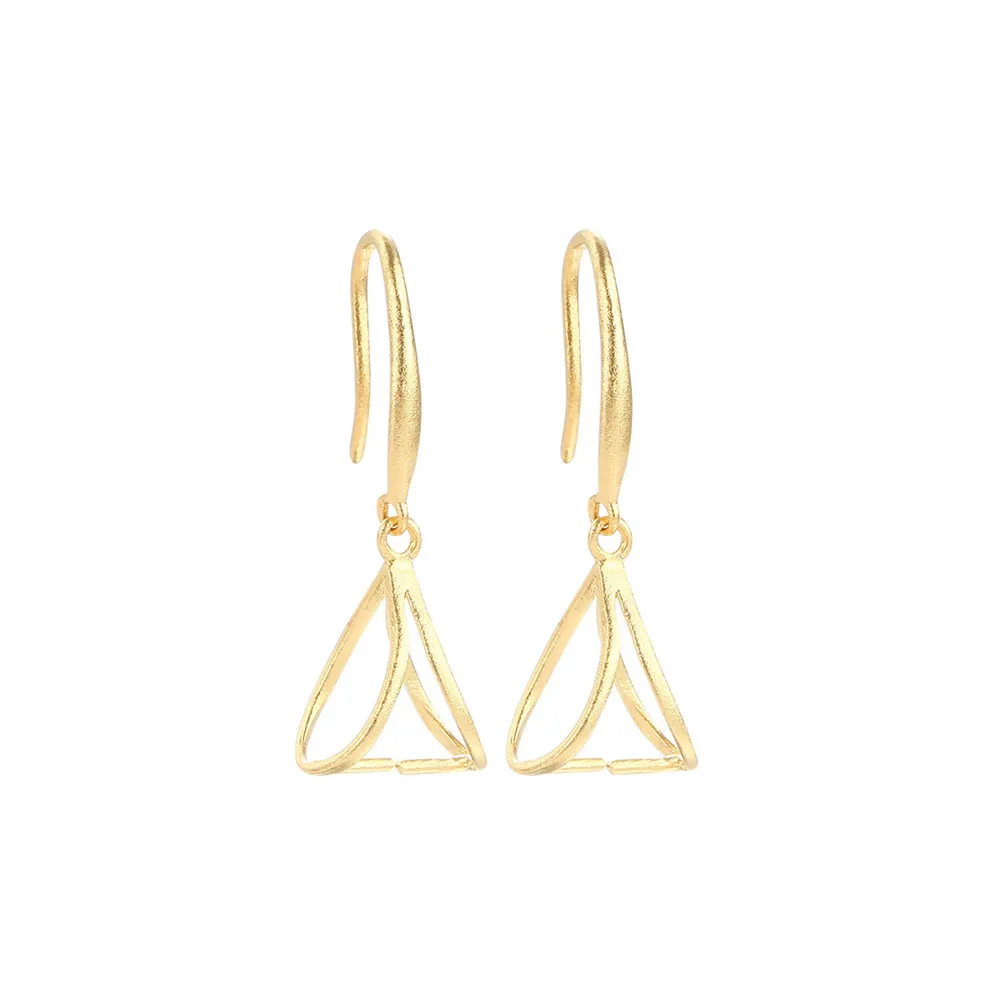 

Earring Base for 9mm Round Beads or Pearls Gold Plated 925 Silver Earring Blank Earring Pinch Setting