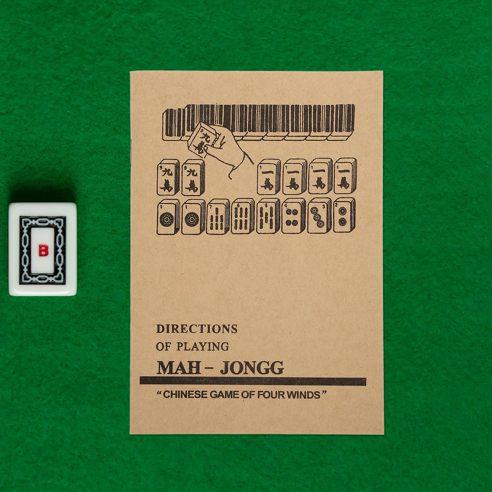 

Mahjong Instruction Manual Chinese Book Vintage English Paper Rule Detailed Guide Techniques Strategies Learning