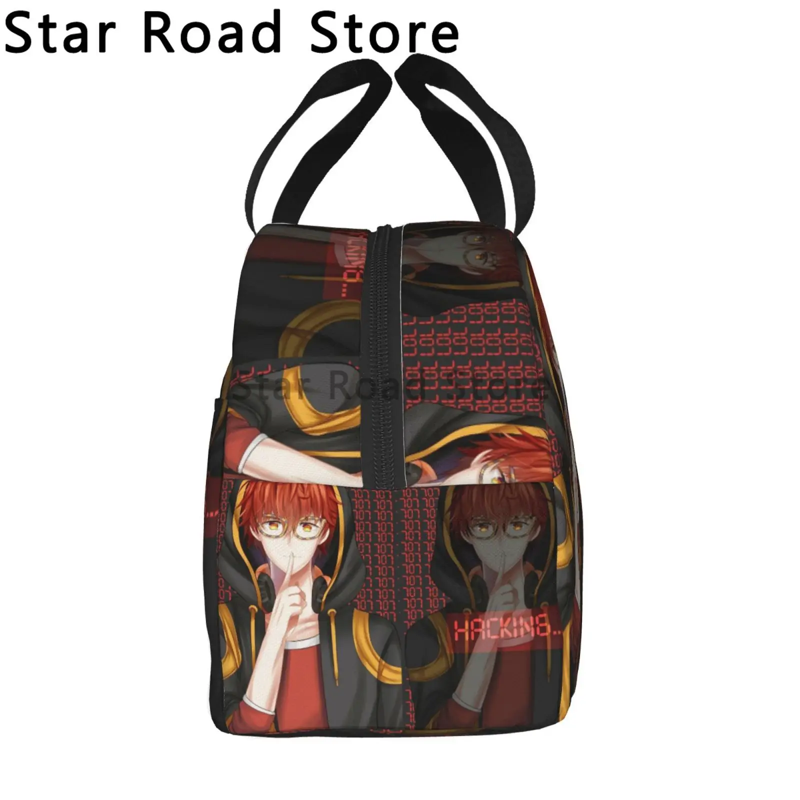 Mystic Messenger 707 Meme Insulated Lunch Bag for Women Portable Thermal Cooler Lunch Box Camping Food Picnic Container Bags