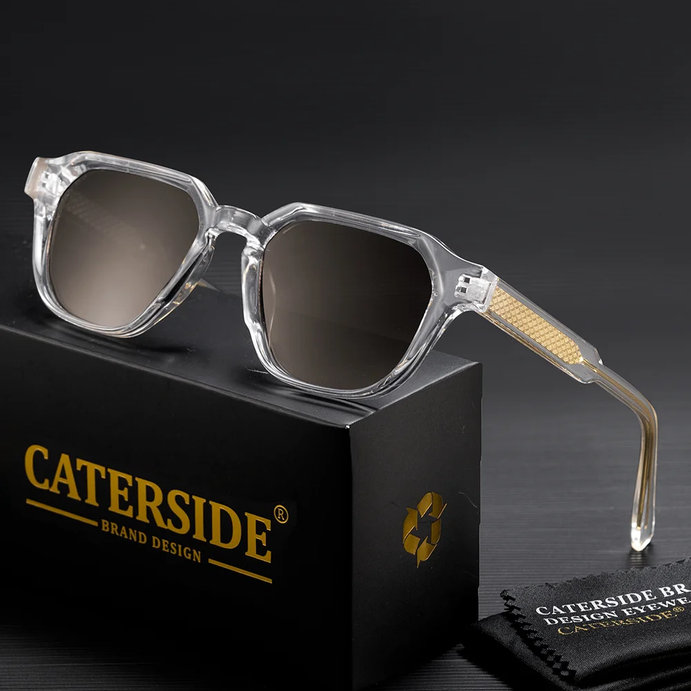

CATERSIDE новые мужские модные солнцезащитные очки в квадратной оправе с градиентом, роскошные женские очки для путешествий, пляжа, делового подарка, UV400