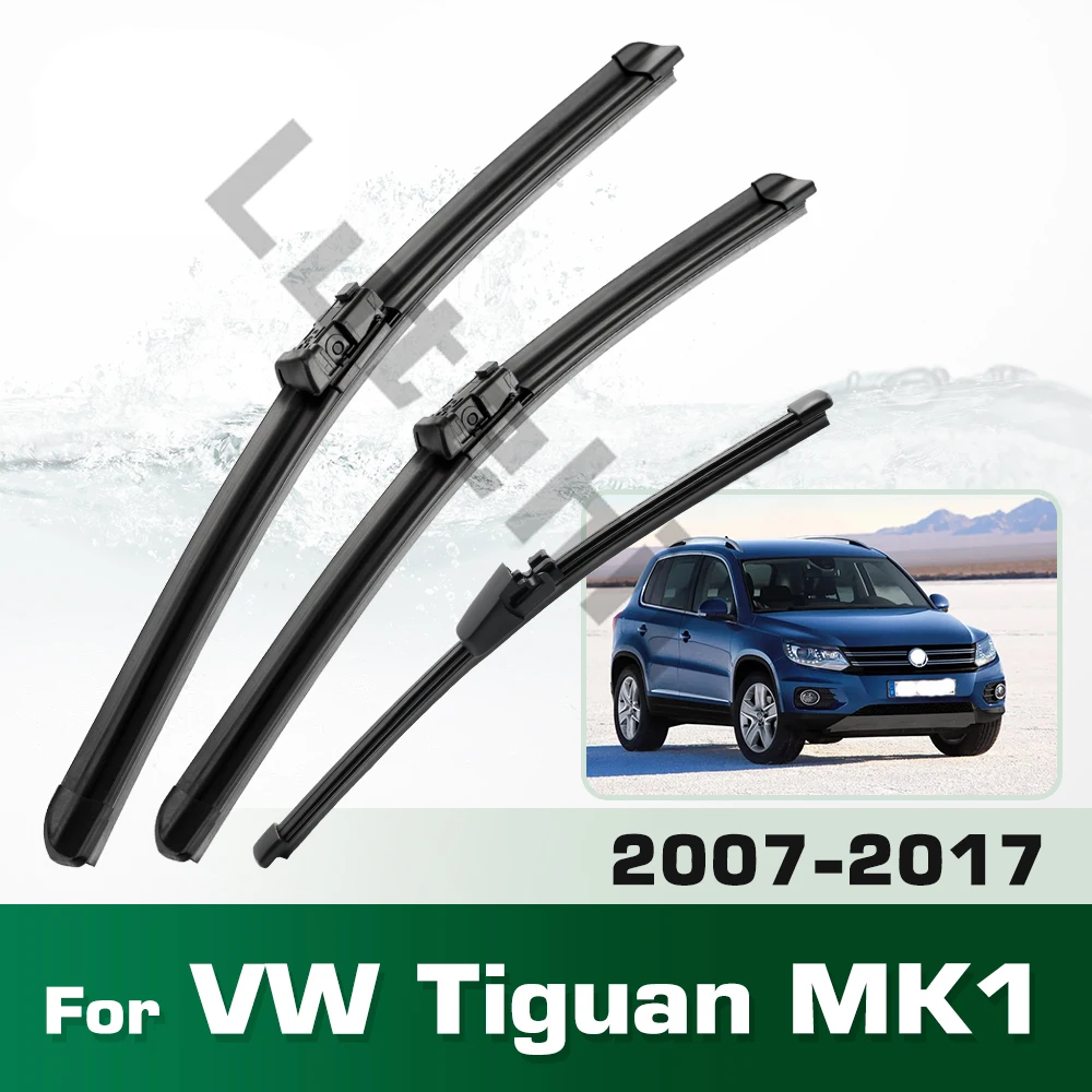 Scheibenwischer LHD Vorne und Hinten Wischerblätter Set Für VW Tiguan MK1 2007 - 2017 2016 Windschutzscheibe Windschutzscheibe Fenster 24 "+ 21" + 13"