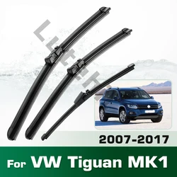Wiper LHD Front & Rear Wiper Blades Set For VW Tiguan MK1 2007 - 2017 2016 Windshield Windscreen Window 24