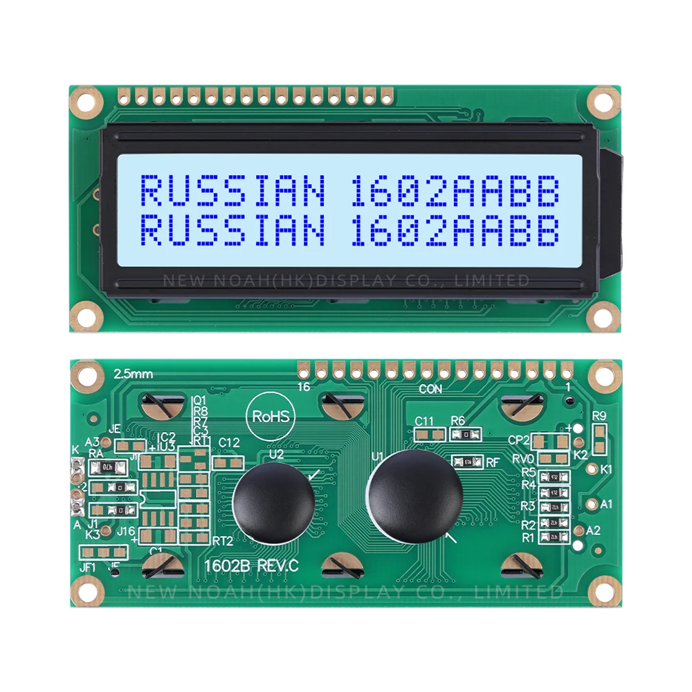 Russian Gray Film Blue Letters 1602B REV.C Side Backlight Mega2560 16PIN Standard Interface 162 Industrial Grade LCD Screen