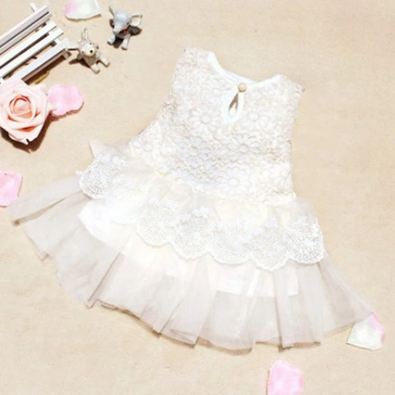 Baby Girls Dress for Birthday Party Wedding Lace Big Bow Dresses Infant Girl 1st Birthday Baby Princess White Pink Baptism Dress