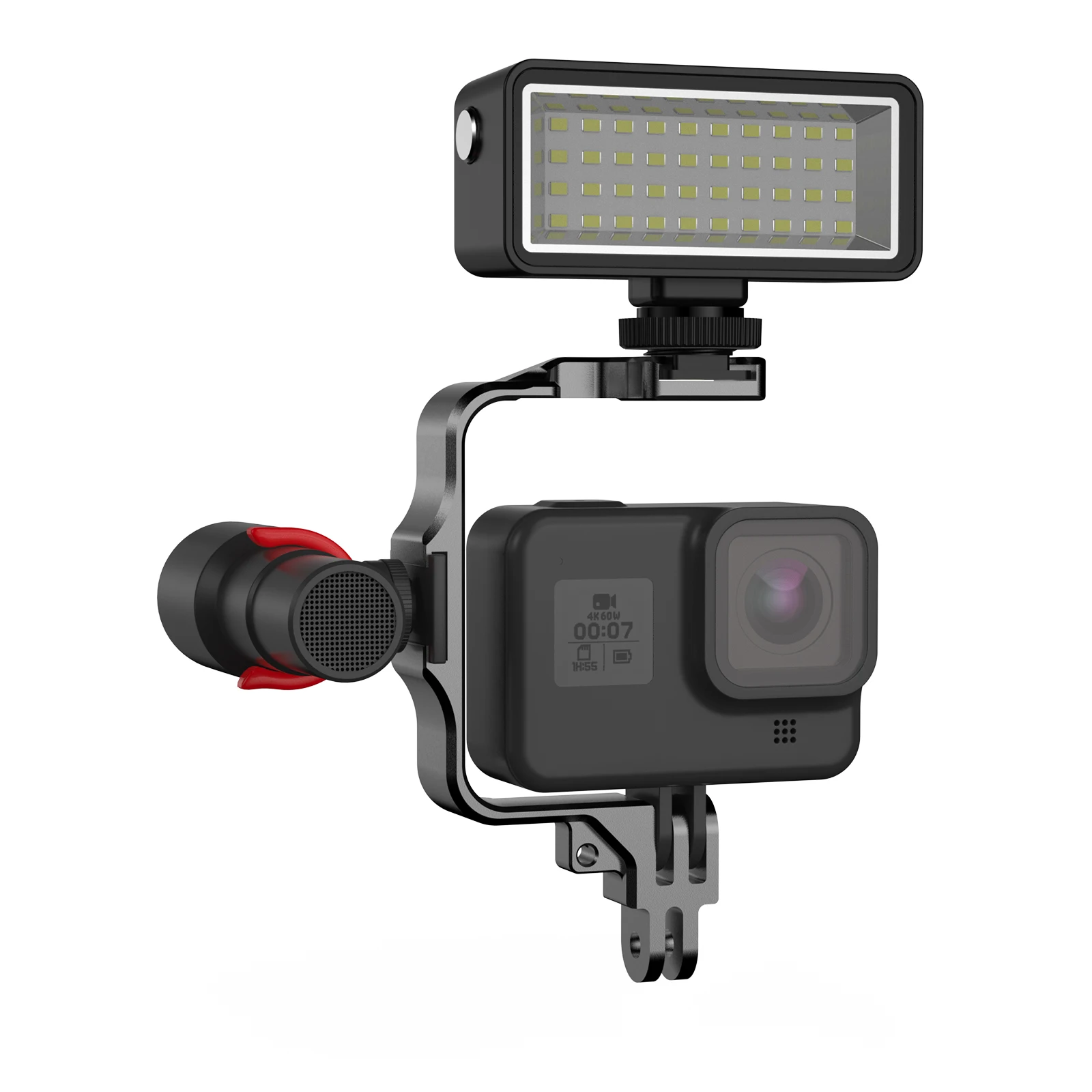 Waterproof LED Lights Diving Fill Light Aluminum Bracket For GoPro Hero 13 12 11 10 9 insta360 DJI Osmo Action 5 4 3 2 Camera