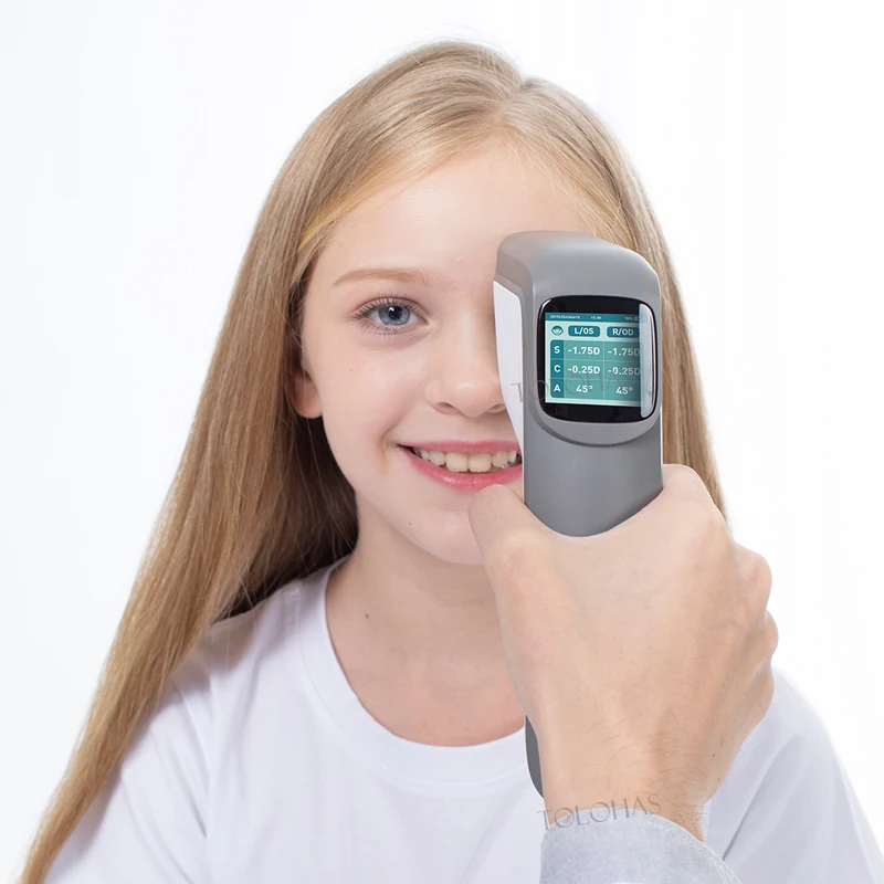 LHVER Portable Optometry Vision Screener Instrument Ophthalmic Auto Handheld Refractometer