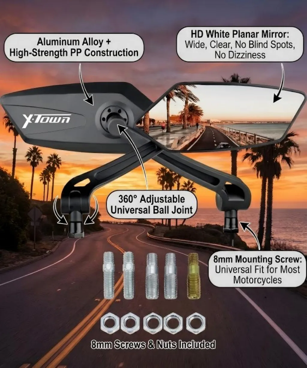 

Регулируемое вращающееся зеркало заднего вида для KYMCO X-TOWN xtown 125i 250i 300i X TOWN 2015 2016 2017, боковое зеркало заднего вида для мотоцикла