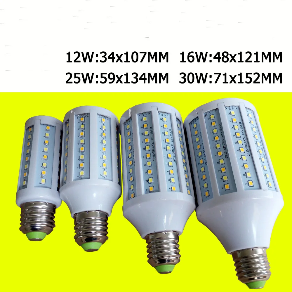 1pc E27 E14  LED CCT Corn Bulb Double Color Dual Color LED Lamp Warm White+ White 3000k 4000k 6000k 12W 16W 25W 30W AC85-265V