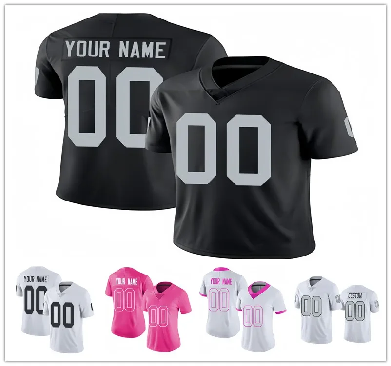 

Custom Las Vegas Men Women Youth Football Jersey #98 Maxx Crosby #17 Davante Adams #4 Aidan O'Connell Josh Jacobs Brock Bowers