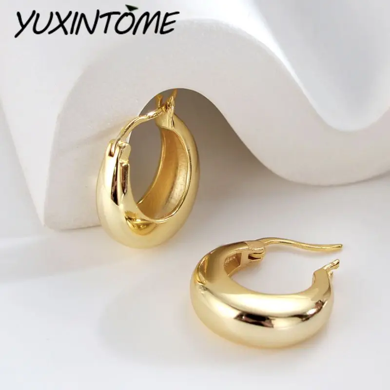 

925 Sterling Silver Needle Niche Style Simple High-end Geometric Circle Earrings Women's Versatile Fashionable Earrings Jewelry