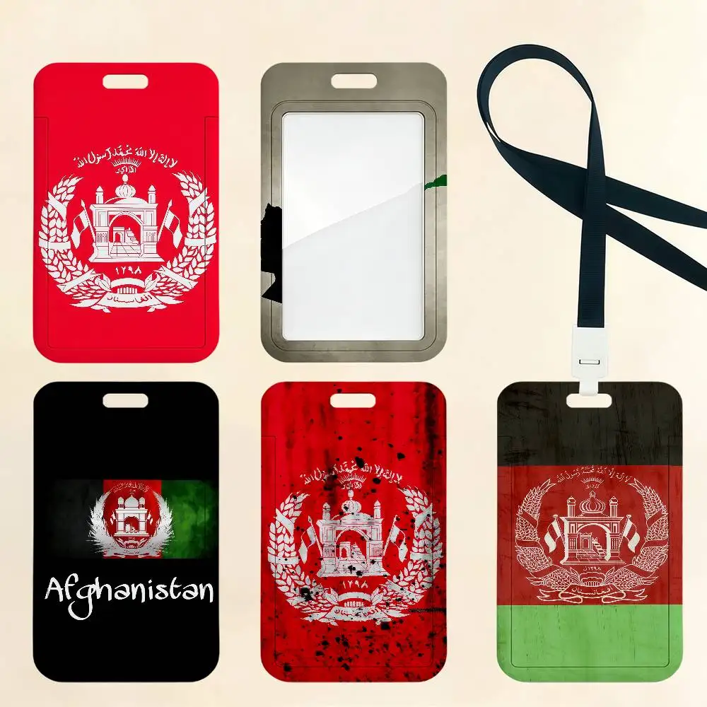 Nation Afghan Afghanistan Flag Card Holder Corporate Business Work Badge Holders Uisex Credit Bus Daily Commute ID Case - view 3