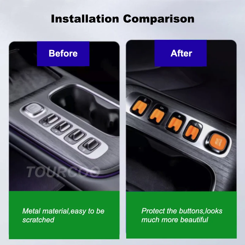 For Xiaomi SU7 Center Console Buttons Protective Stickers Suede Decorative Cover Stickers