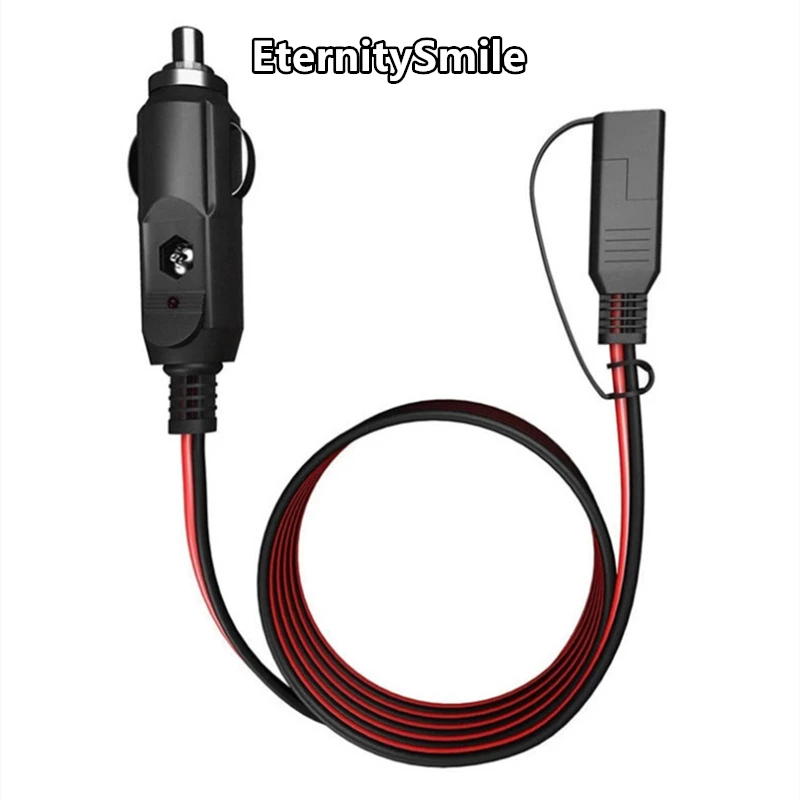 16AWG 20A fused Auto Battery Cigar Car Power Charger Elbow Sae To Male Cigarette Lighter Cable