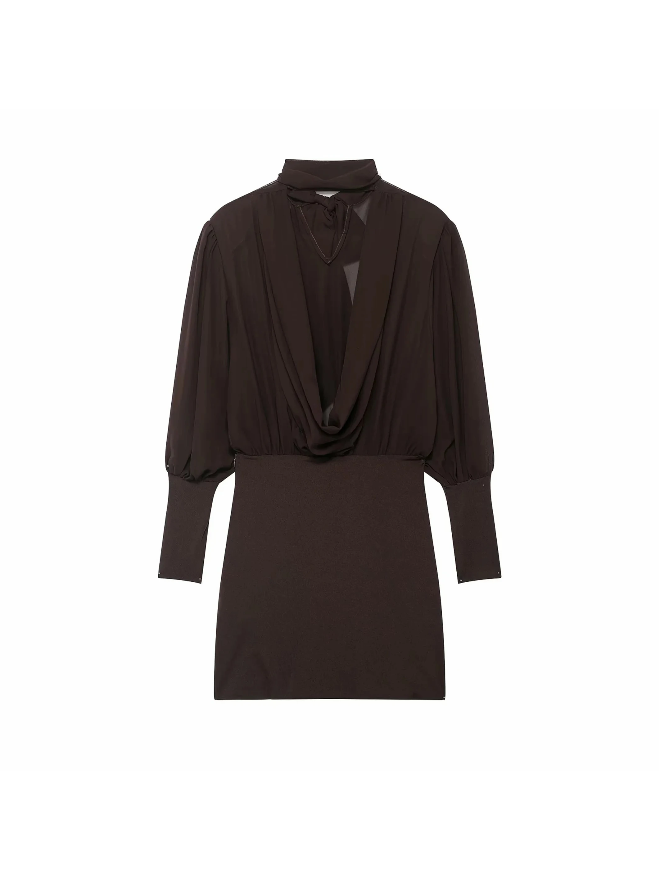 Robe dos nu pour femmes, nouvelle mode, épaulettes, manches longues, dos nu, Patchwork, taille cintrée, robes Slim