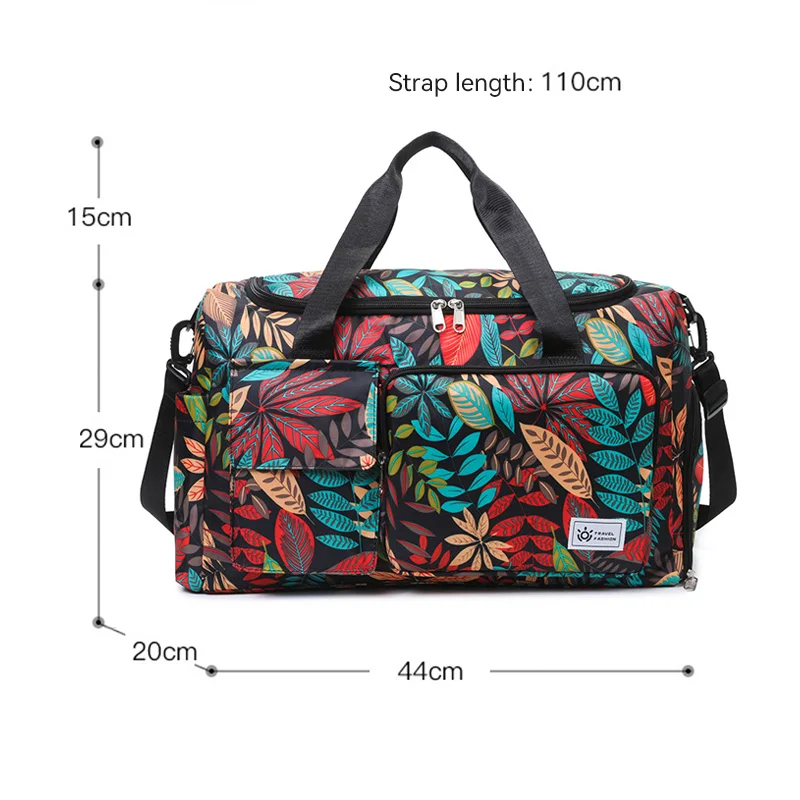 Grote Capaciteit Sporttas Waterdichte Print Fitness Tas Mannen Vrouwen Reizen Duffels Outdoor Yoga Tassen Multi-Pocket Handtas