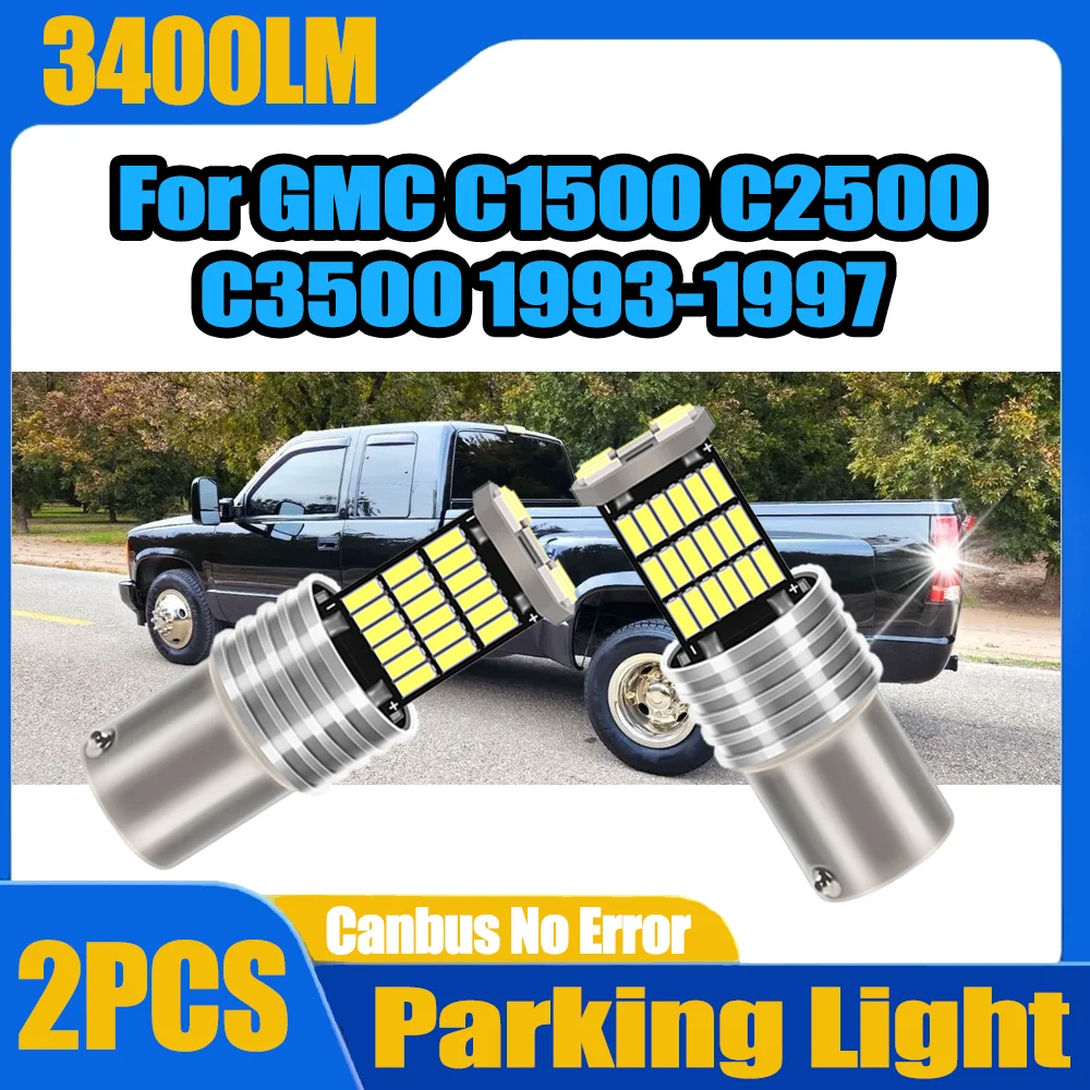 

2 шт. 3400 лм мощные лампы указателей поворота и габаритных огней 1157 BAY15D P21/5W Plug and Play 12V для GMC C1500 C2500 C3500 1993-1997