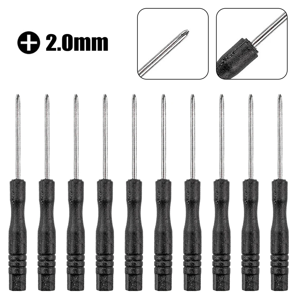 10Pcs 3.22Inch Small Mini Screwdriver Repair Tool Slotted Cross Screwdrivers 2mm Mobile Phone Disassembly Screw Batch Driver Set