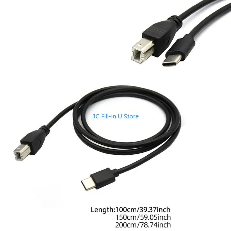 G8TA 효율적인 USB B에서 USB C 프린터 케이블 견고한 구성 및 안정적인 연결
