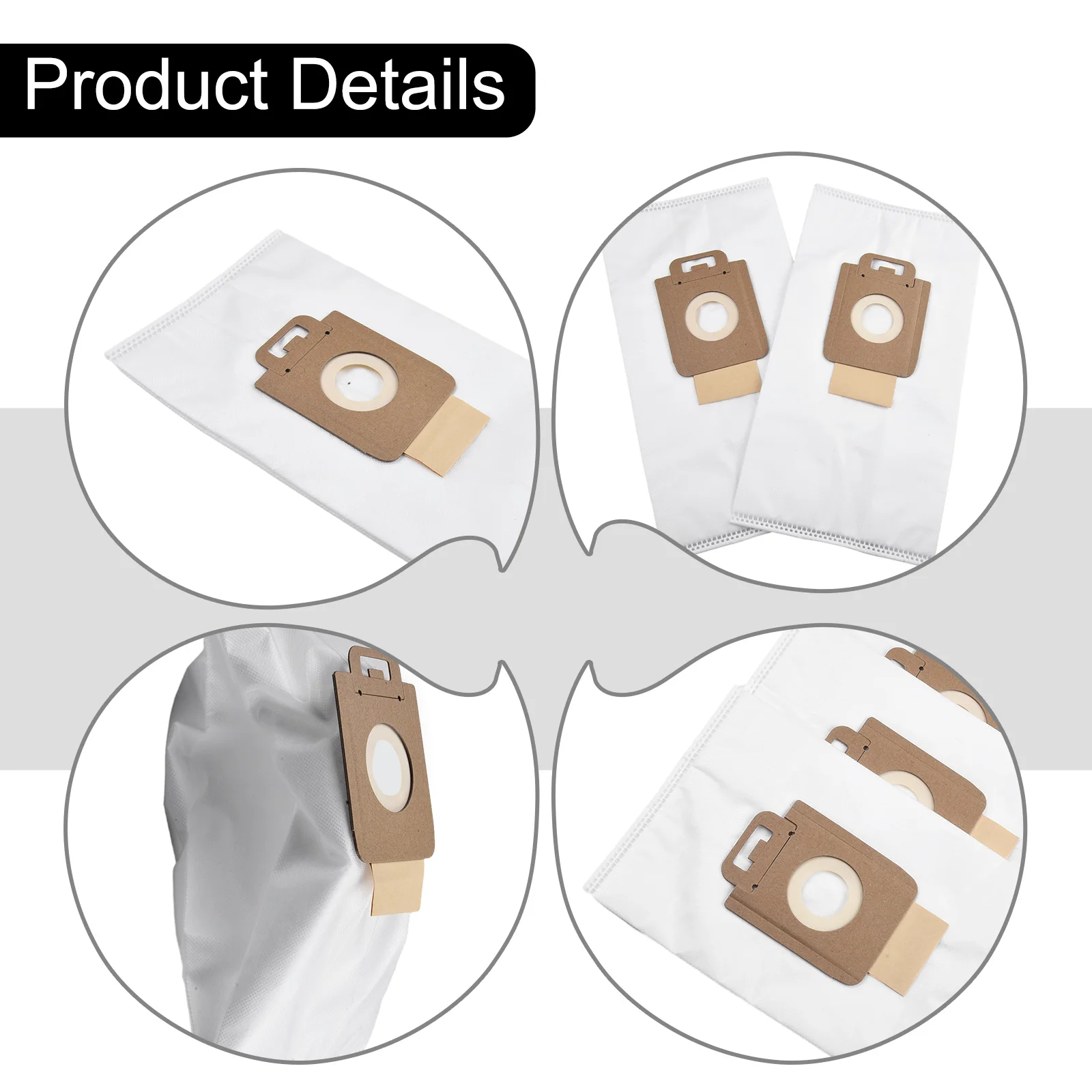 4pcs Dust Bags For Nilfisk Eco,P10/P12/P20/ P40 For Jubileum Replace Number 107407639,128389187 Vacuum Cleaner Parts