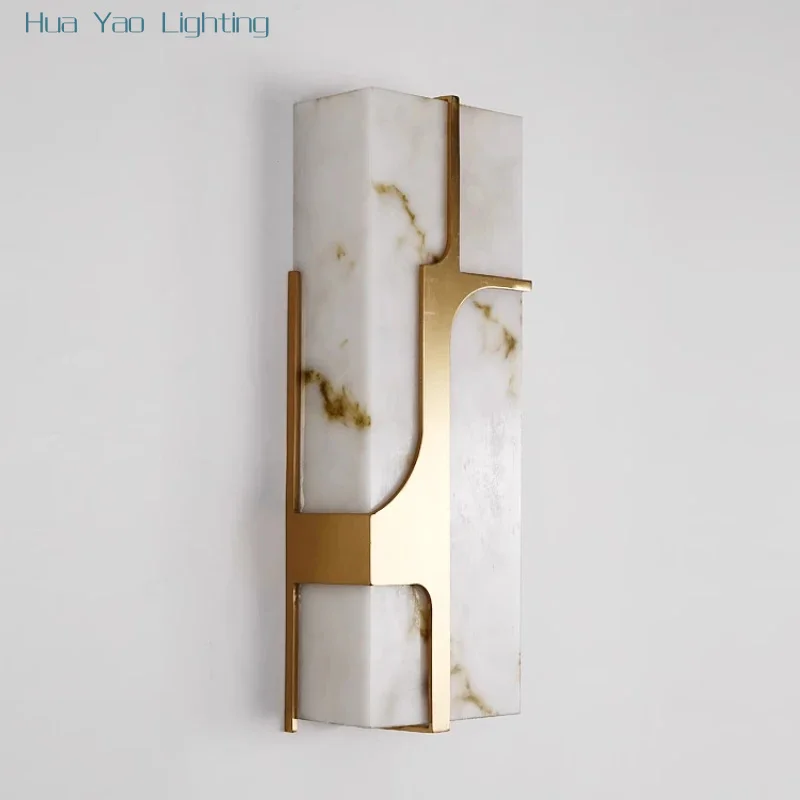 New Chinese Style Popular Marble Suitable for Indoor Living Room Wall Lights Creative Hotel Hallway and Private Room Wall Lights