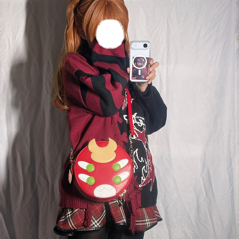 Genuine NEON GENESIS EVANGELION Asuka Langley Soryu Shoulder Bag Eva Anime Itabag Storage Bag Adjustable Straps Festival Gifts