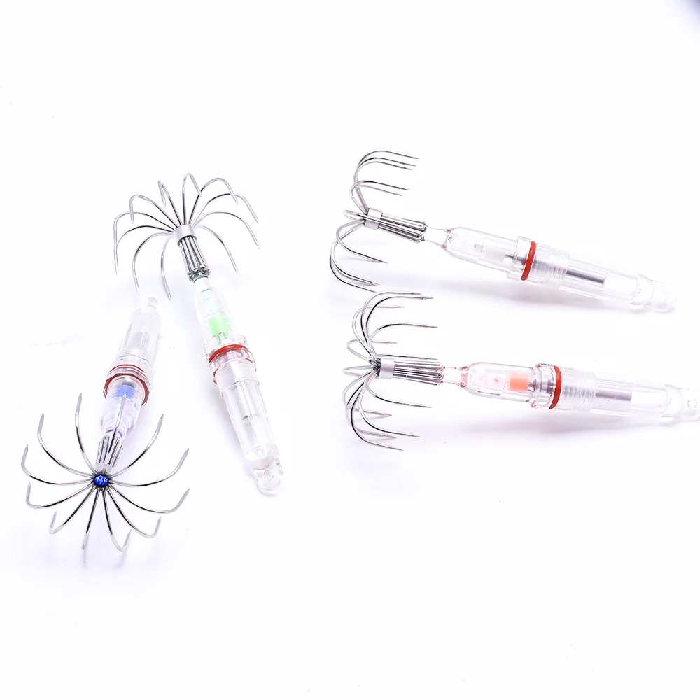 Jig luminoso con luz LED estanca para pesca de calamar - imagen 3