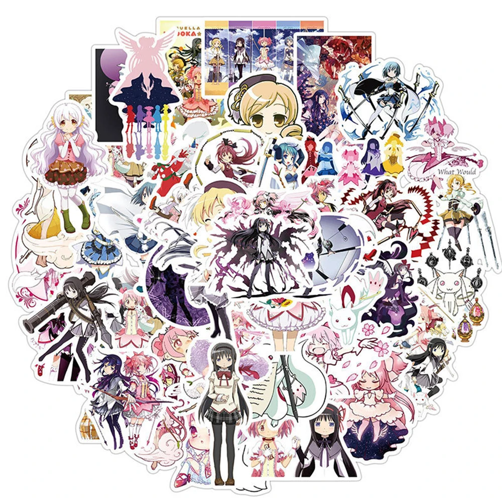 10/30/50pcs Puella Magi Madoka Magica Stickers Madoka Homura Anime Sticker Laptop Skateboard Luggage Phone Kawaii Sayaka Decal