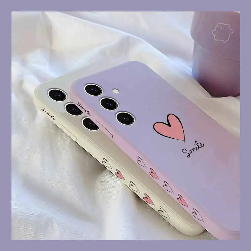 S25 بسيط الحب السائل الحبل سيليكون حالة الهاتف لسامسونج S25 S25 الترا S25 زائد الغلاف #5