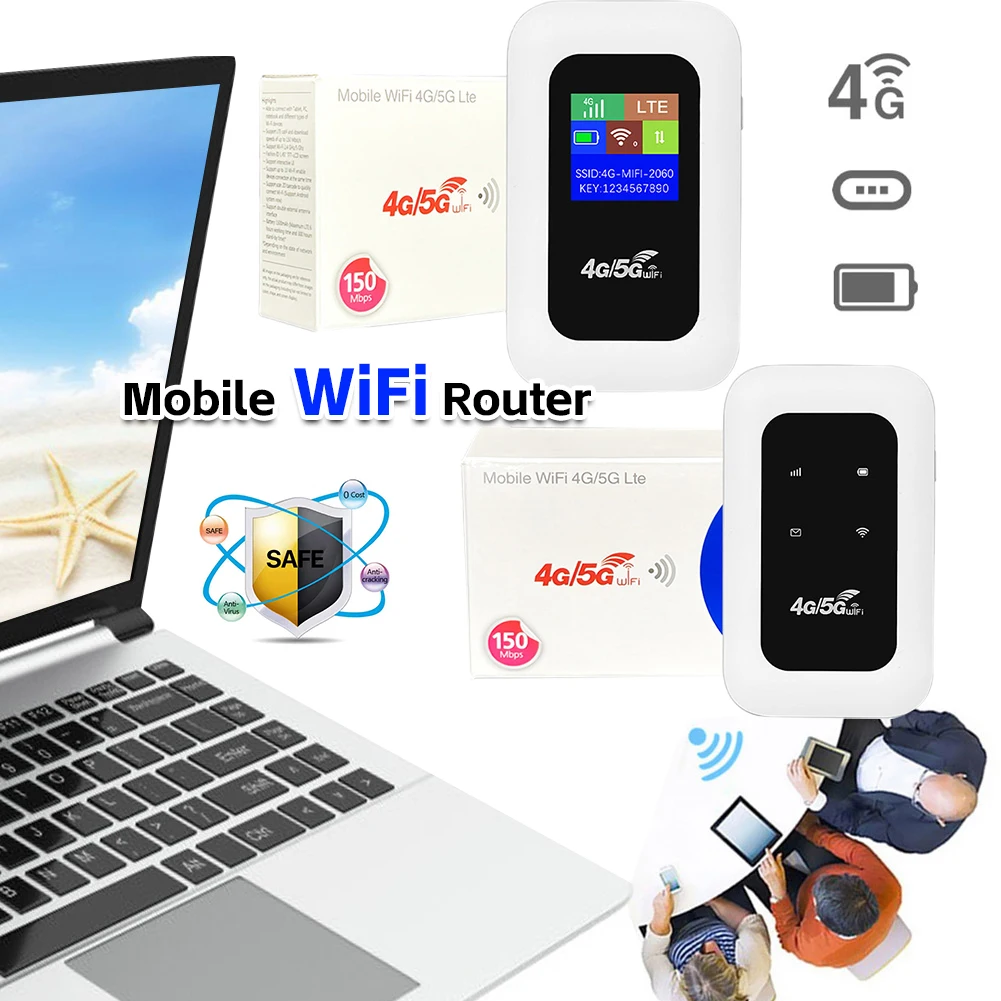 

Мобильный Wi-Fi роутер 4G LTE со слотом для SIM-карты, 150 Мбит/с, беспроводной маршрутизатор-ретранслятор, Wi-Fi модем для дома, офиса, автофургона, кемпинга