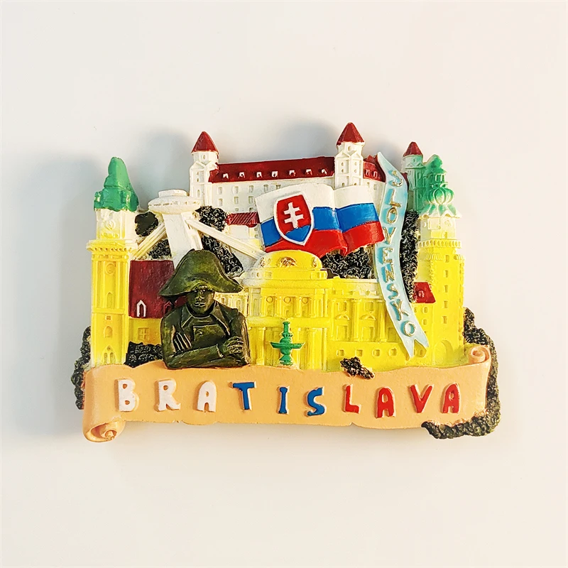 Slovakia，Bratislava， Michalska brana，3D Stereoscopic，Tourism Souvenirs，Resin painting，Decoration home，Refrigerator magnets ﻿