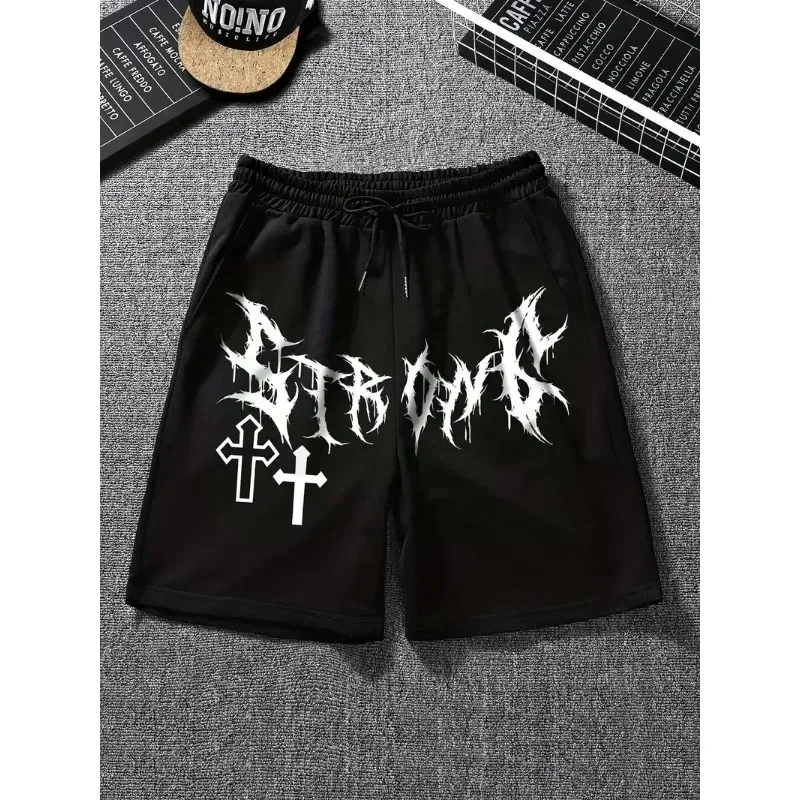 2024 Men\'s Casual Lightning Print Active Shorts,Drawstring Beach Shorts for Summer Beach Resort