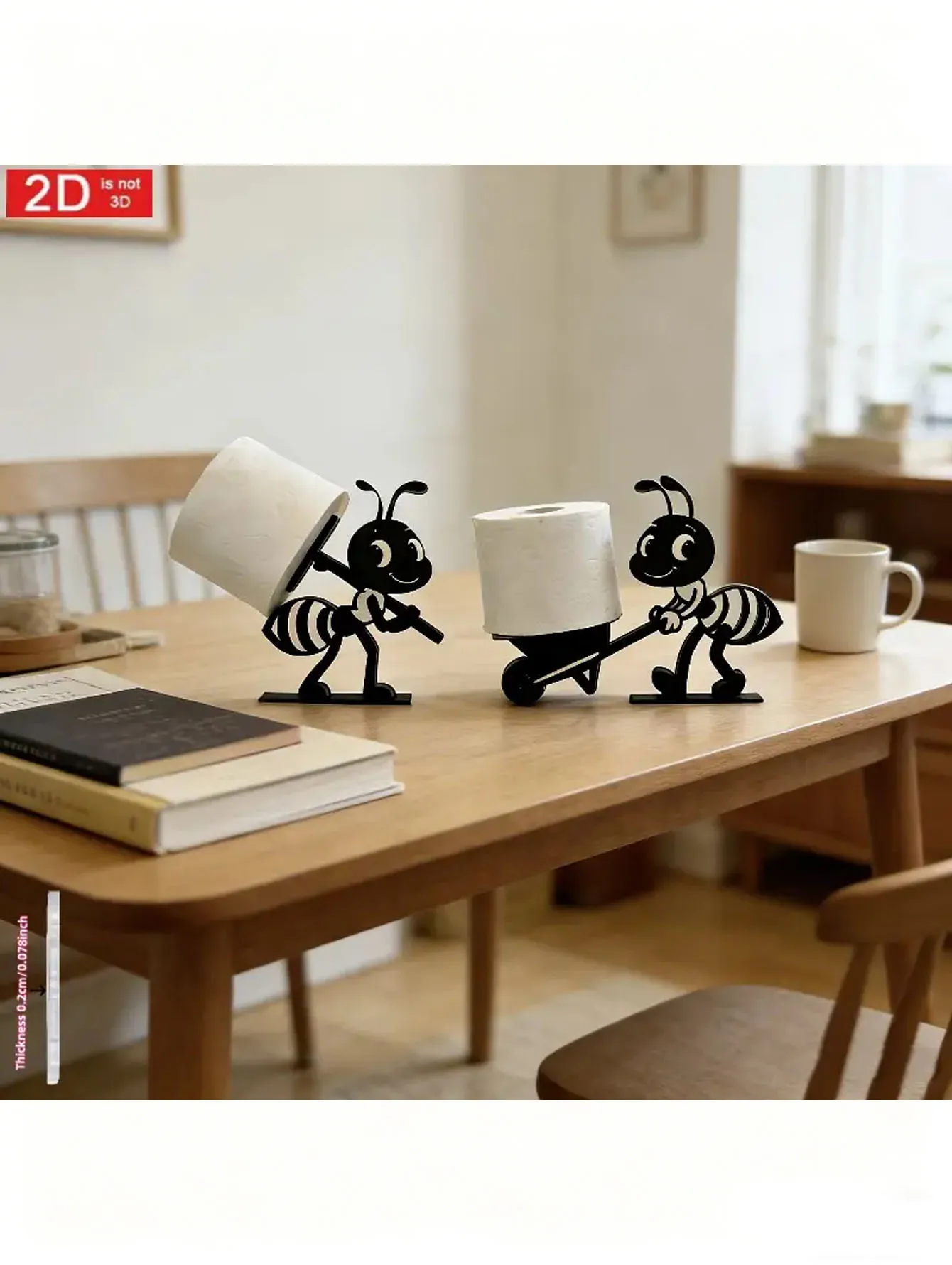 Creative Ant-Shaped Tissue Holder, Stable & Fall-Proof. Multi-Functional Storage Ornament for Bathroom, Living Room, Home Decor.